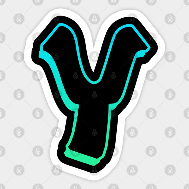 Letter Y - Outline Sticker by Dmitri